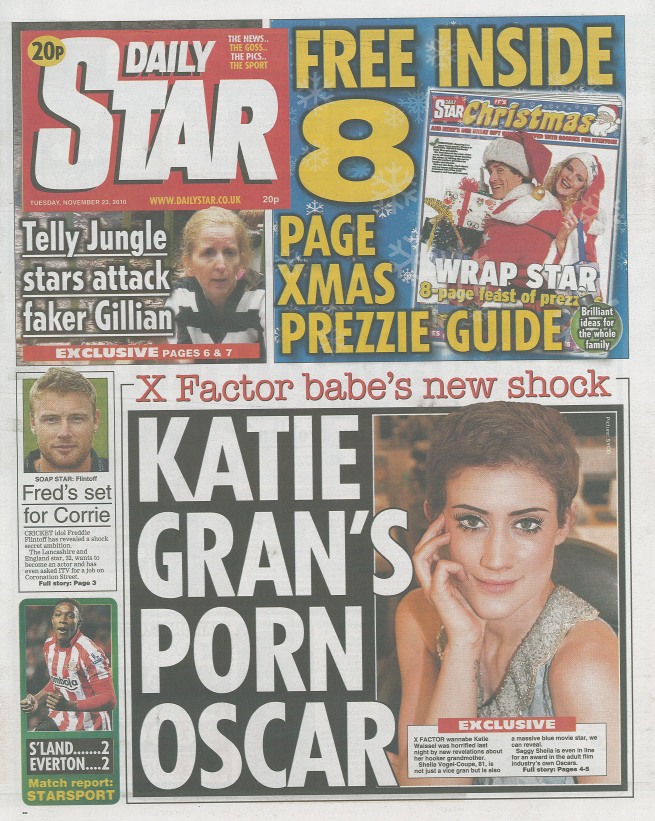 Katie Waissel's Gran in The Daily Sport